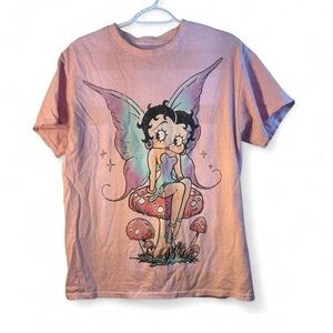 Fleischer studios Betty boop Whimsical Fairy Graphic Tee - Pink